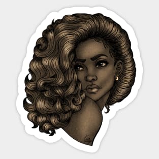 Woman looking over her shoulder Sticker